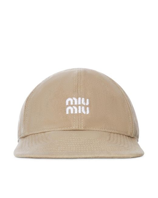 Miu Miu Natural Denim Baseball Cap