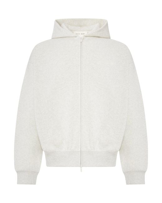 Fear Of God White Cotton Blend Zip-Up Hoodie for men