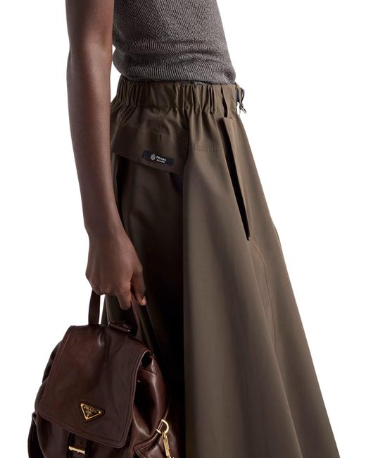 Prada Gray Technical Fabric Circle Skirt