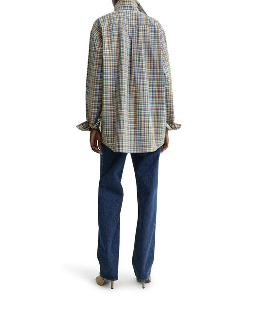 Totême Gray Classic Check Shirt
