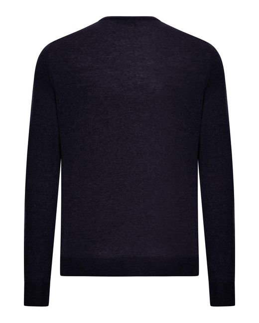 Nome G Blue Crewneck Sweater In Virgin Wool for men