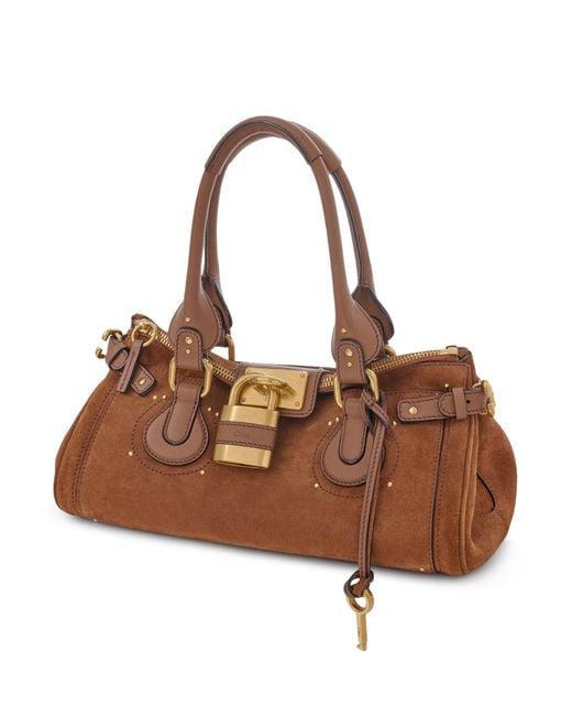Chloé Brown Paddington Suede Bag