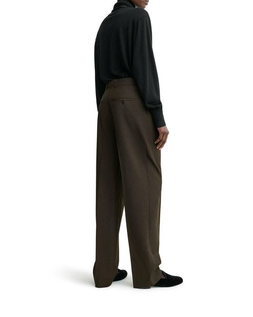 Totême  Brown Tailored Wool Blend Trousers