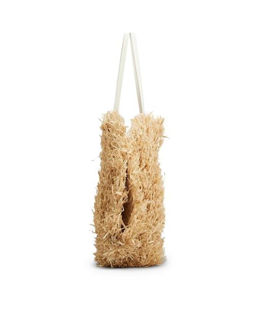 Borsa shopping in rafia tres vivier di Roger Vivier in Natural