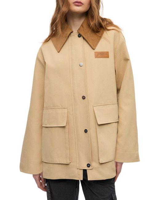 Ganni Natural Midi Twill Jacket