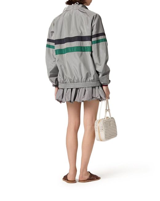 Miu Miu Gray Tec Canvas Mini Skirt