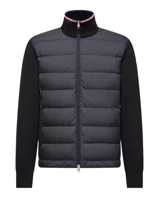 Moncler Black Panelled Cardigan for men
