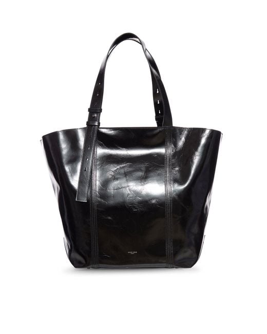 Golden Goose Deluxe Brand Black Shiny Leather Tote Bag
