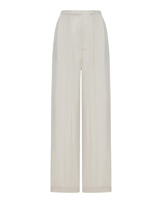 Balenciaga White Wide Leg Pyjama Pants
