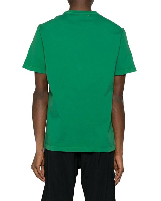 T-shirt con stampa logo in di Golden Goose Deluxe Brand in Green da Uomo