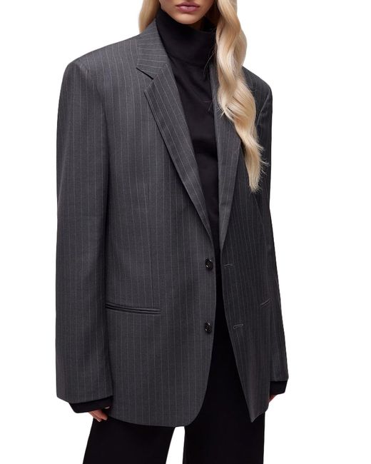 Gucci Blue Pinstriped Wool Jacket