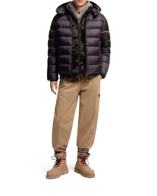 Piumino corto ravenlock con cappuccio di Moncler in Black da Uomo