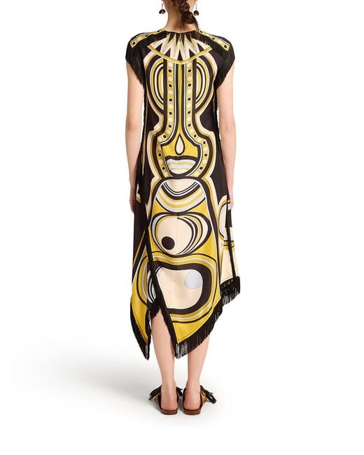LaDoubleJ White Asymmetric Dress With Fringes