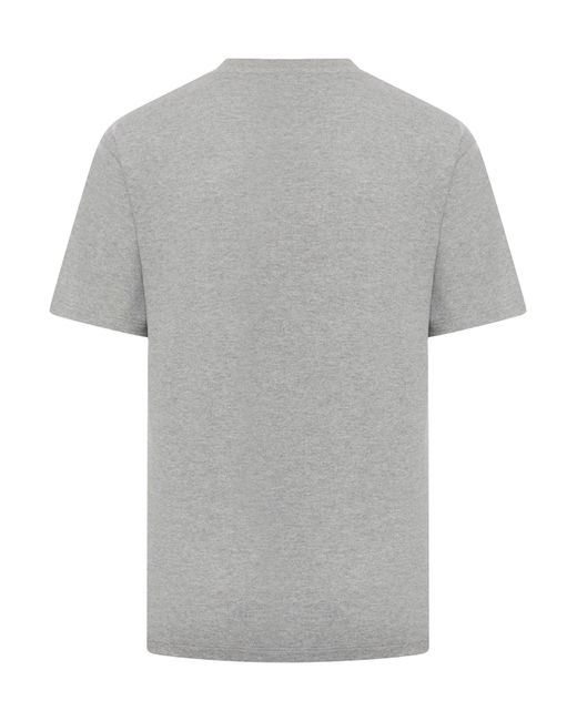 T-shirt con ricamo di Saint Laurent in Gray da Uomo