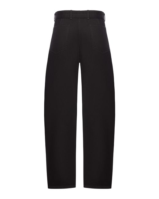 Lemaire Black Twisted Belted Pants for men