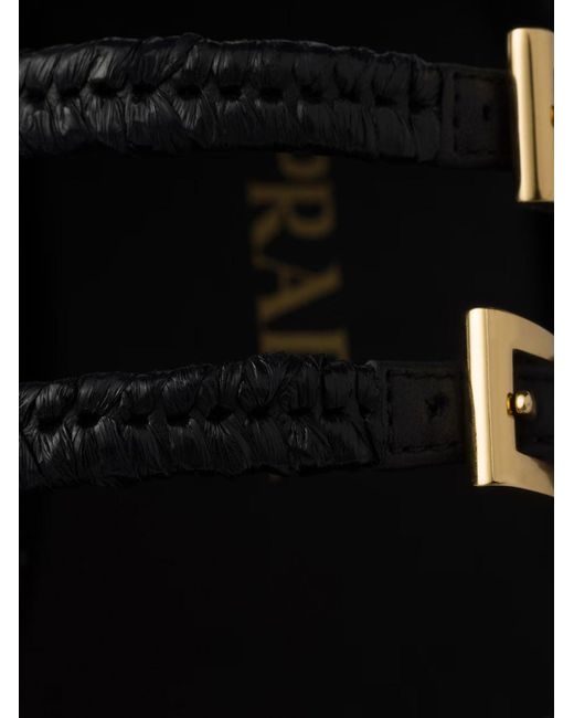 Prada Black Crochet Ballerinas