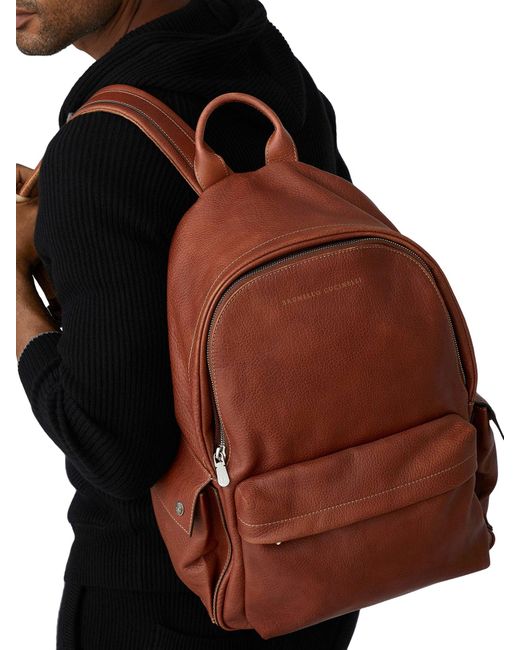 Brunello Cucinelli Brown Backpacks Bag for men