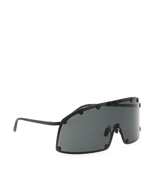 Rick Owens Gray Geometric Shielding Sunglasses for men