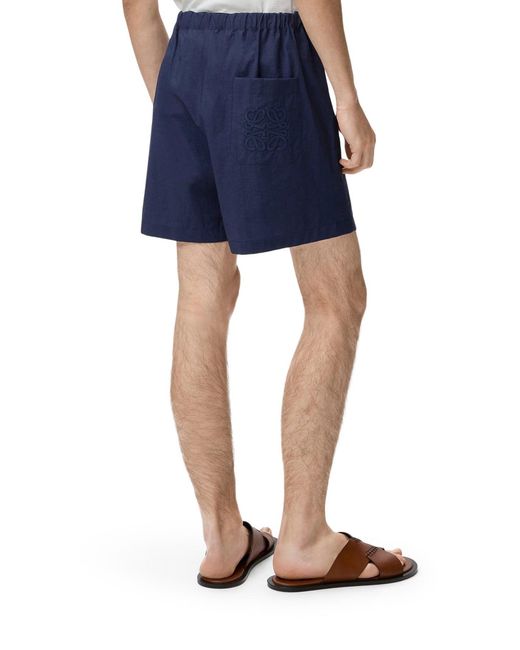 Loewe Blue X Paula's Ibiza Fluid Cotton Poplin Shorts for men