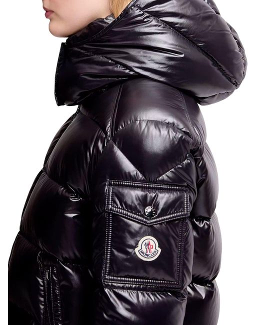 Moncler Black Maire Short Down Jacket With Hood