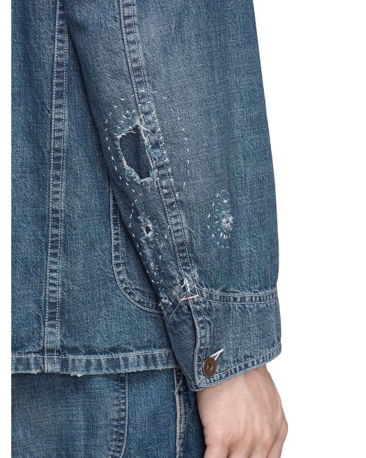 Maison Margiela Blue Denim Caban Jacket for men