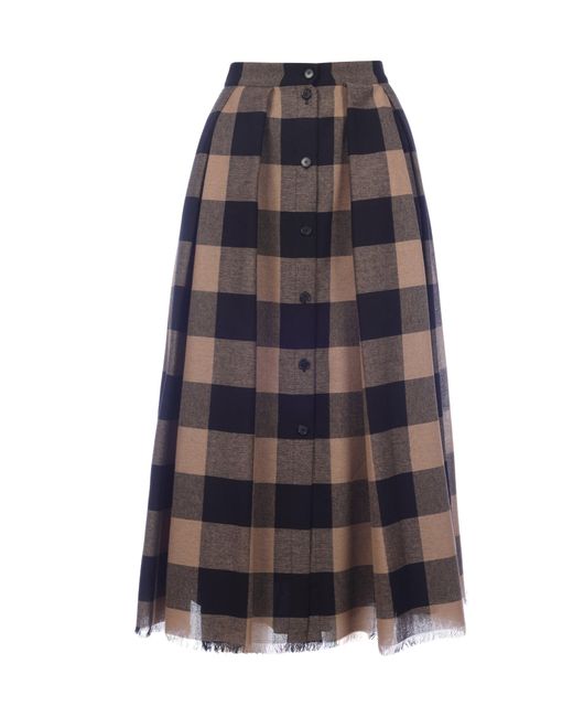 Dior Multicolor Checked Longuette Skirt