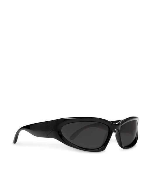 Balenciaga Black Swift Oval Sunglasses