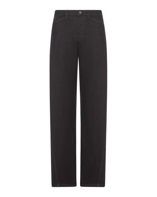 Pantaloni twisted cinque tasche di Lemaire in Black
