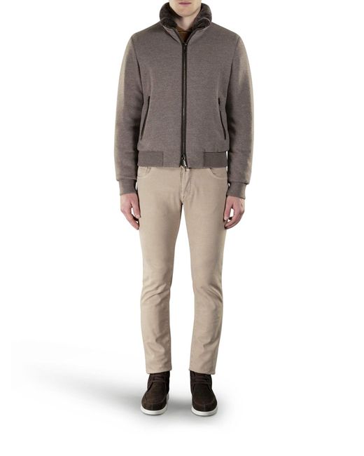 Moorer Brown Bellati Bomber Jacket for men