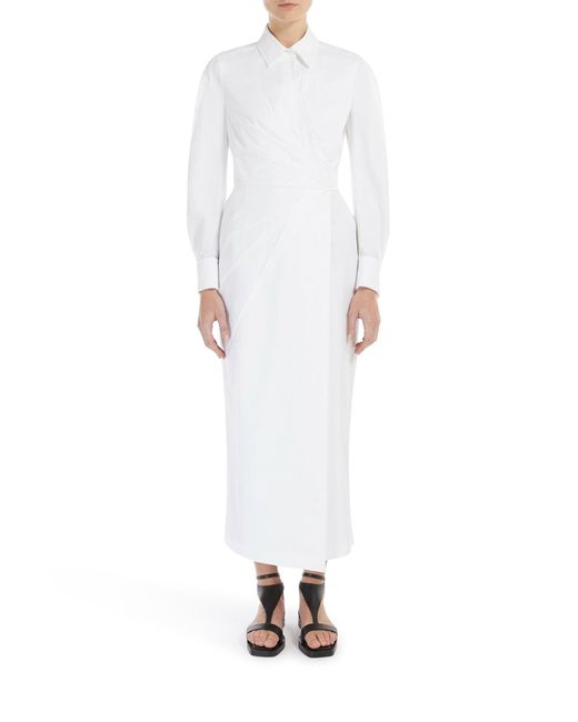 Abito in twill di cotone di Max Mara in White