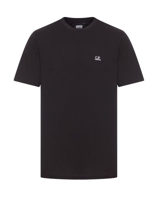 C P Company Black Short-Sleeved T-Shirt With Print for men