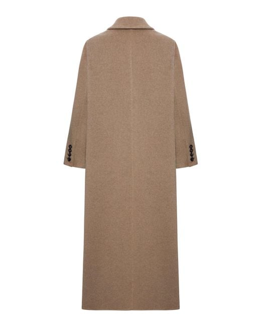 Max Mara Natural Long Double-breasted Cashmere Coat