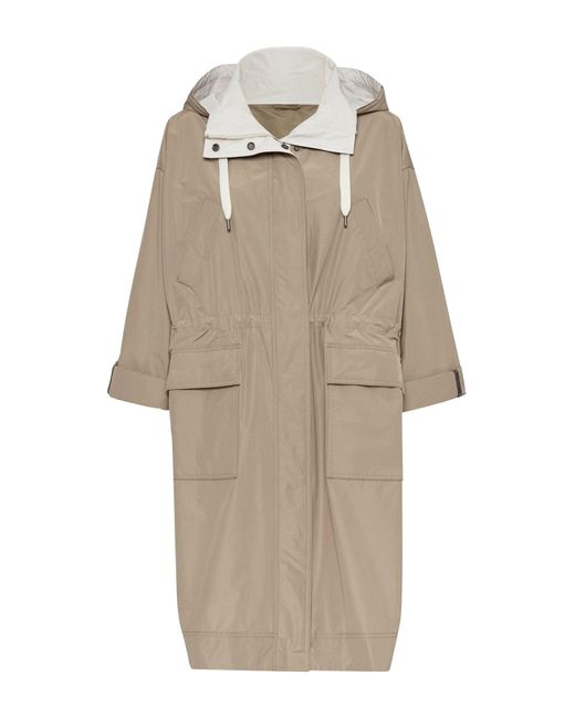 Brunello Cucinelli Natural Parka With Hood