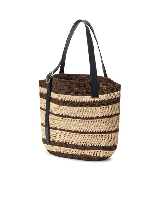 Borsa loop basket in rafia di Loewe in Brown da Uomo