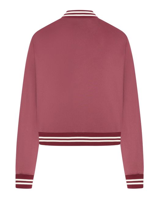 Giacca teddy con logo triomphe di Céline in Red