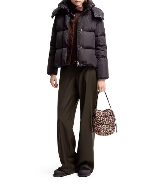 Piumino castlenew con cappuccio di Moncler in Black