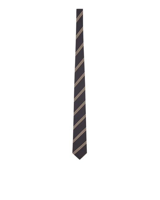 Lardini White Silk Tie for men