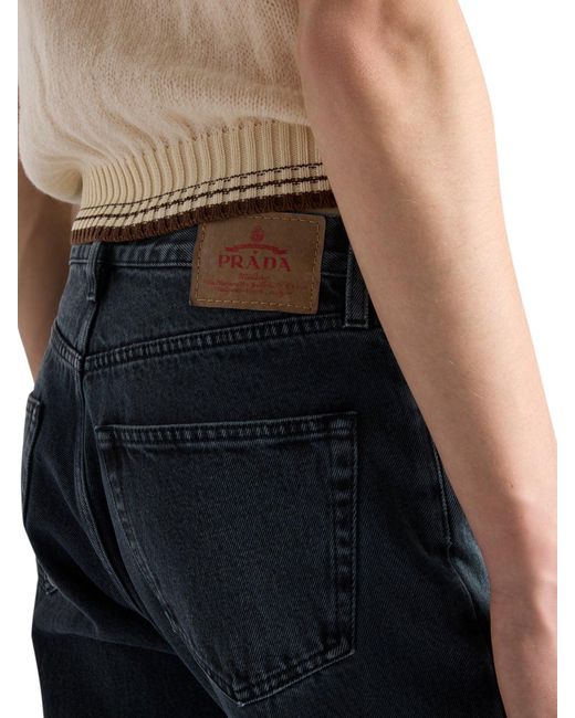 Jeans regular in denim di Prada in Blue da Uomo