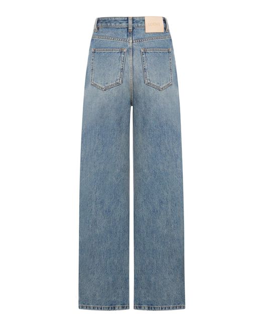 Jeans a vita alta di Loewe in Blue