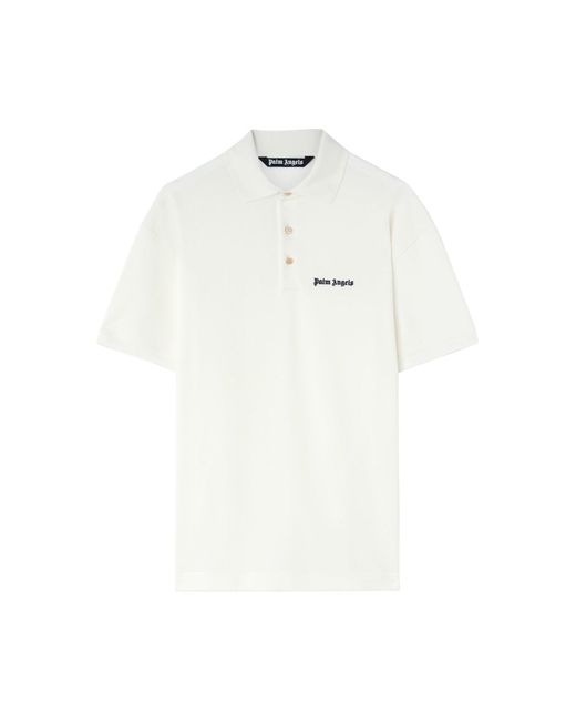 Palm Angels White Polo for men