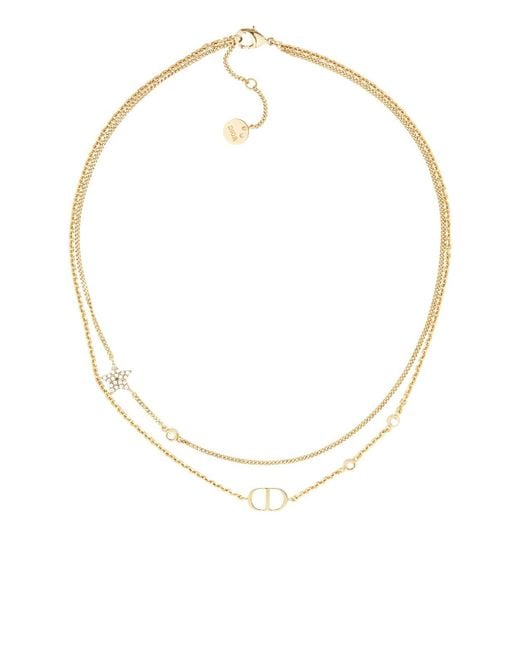 Dior Metallic Double Petit Cd Necklace