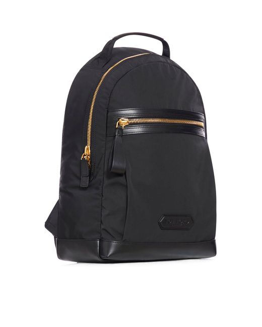 Zaino in nylon con inserti in pelle di Tom Ford in Black da Uomo