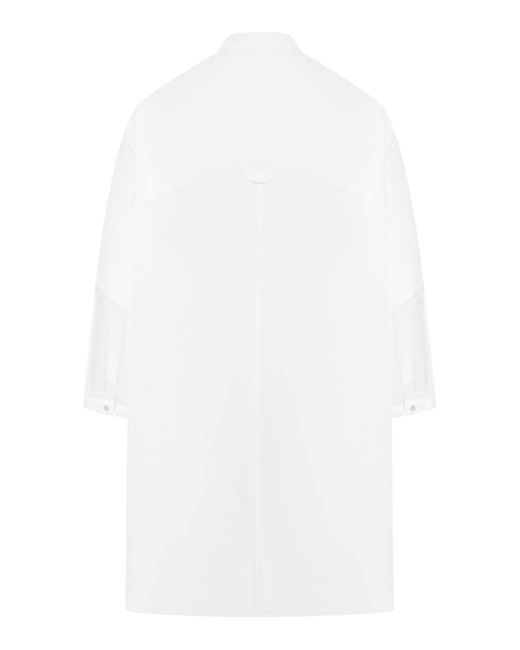 120% Lino White Oversized Linen Shirt