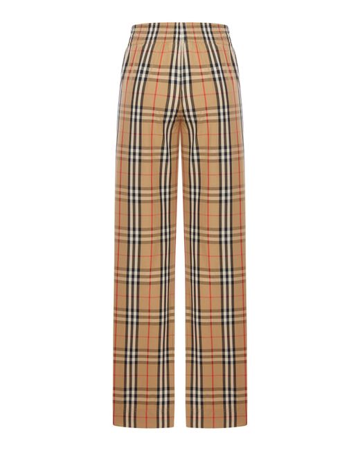 Pantaloni Con Vita Elasticizzata di Burberry in Natural