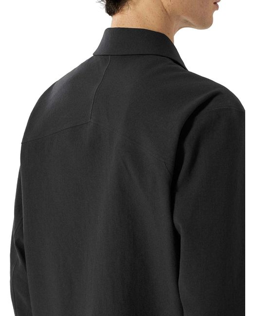 Veilance Black Overshirt Mionn Softshell for men