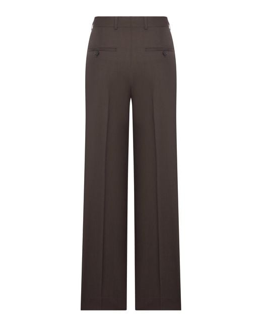 Totême  Brown Tailored Wool Blend Trousers