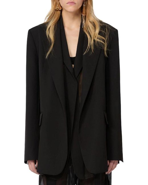Sportmax Black Double Collar Blazer
