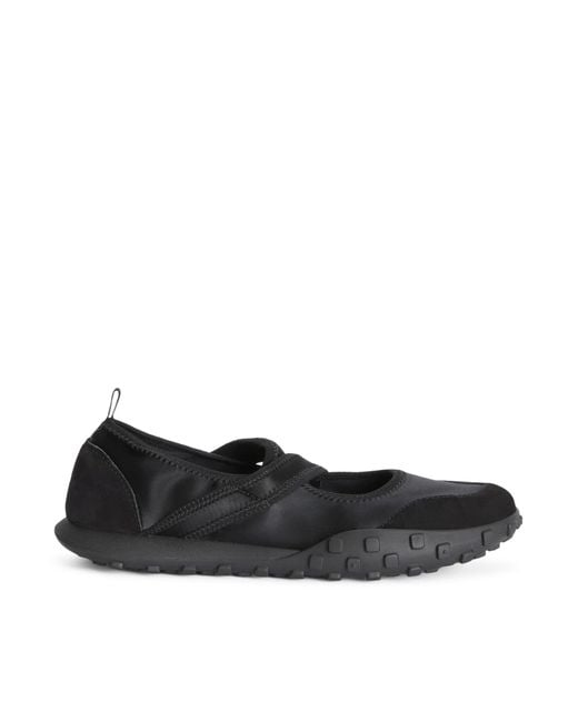 Jil Sander Black Moon Suede Ballet Flats