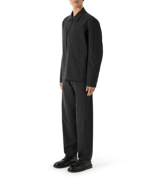 Veilance Black Overshirt Mionn Softshell for men