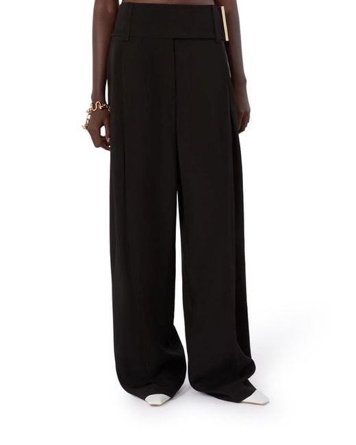 Sportmax Blue Wide Satin Trousers